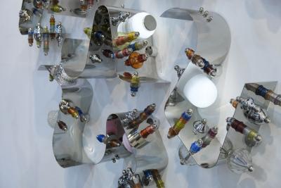 Thierry Jeannot RETABLO wall light mural installation