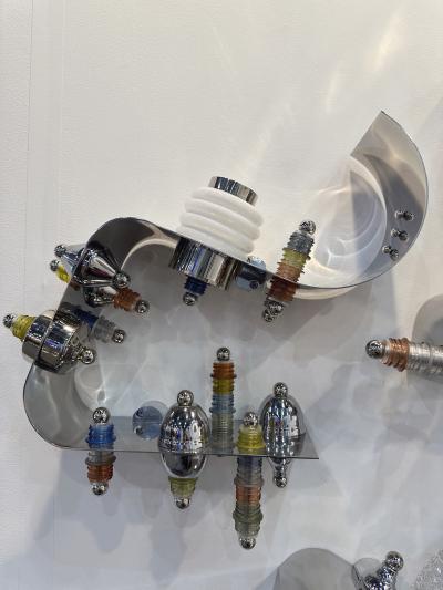 Thierry Jeannot RETABLO wall light mural installation