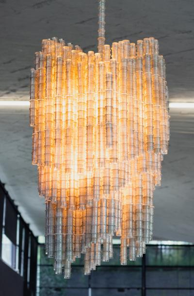 Thierry Jeannot SYBIOSIS chandelier and scones