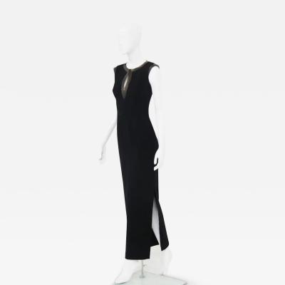 Thierry Mugler Mugler Vintage Long Cocktail Dress with Distinctive Neckline