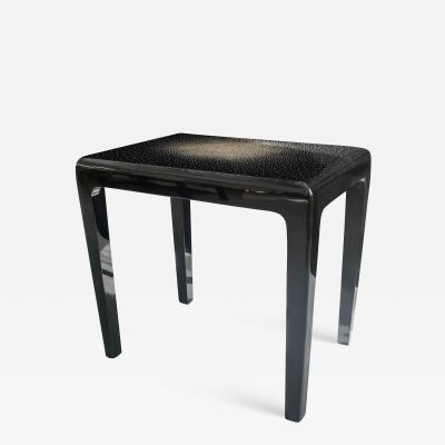 Thierry Voeltzel Pair of Side Tables in Lacquer and Eggshell