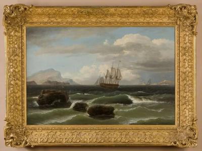 Thomas Birch SAILING OFF THE COAST BY THOMAS BIRCH