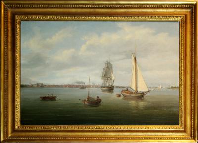 Thomas Birch THOMAS BIRCH 1779 1851 PHILADELPHIA FROM THE DELAWARE RIVER