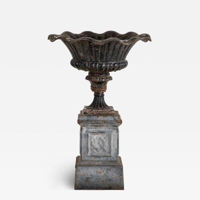 Thomas Bradford Manchester Cast Iron Urn Tazza on Plinth English Late 19th C 