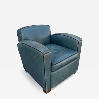 Thomas Callaway Thomas Callaway Art Deco Leather Club Chair 1 of 2