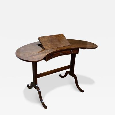 Thomas Chippendale Chippendale Mahogany Kidney Shape Reading Writing Dressing Table Circa 1775