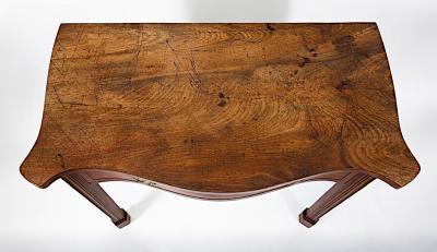 Thomas Chippendale English Chippendale Single Drawer Serpentine Mahogany Side Table circa 1760