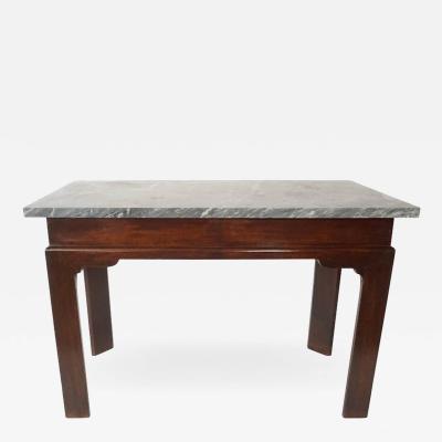 Thomas Chippendale English Georgian Marble Top Mahogany Slab or Side Table