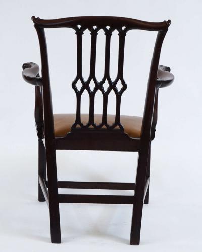 Thomas Chippendale Gothic Chippendale Mahogany Armchair