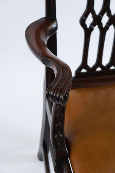 Thomas Chippendale Gothic Chippendale Mahogany Armchair