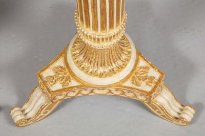 Thomas Chippendale Junior Pair of George III Painted and Giltwood Pedestals