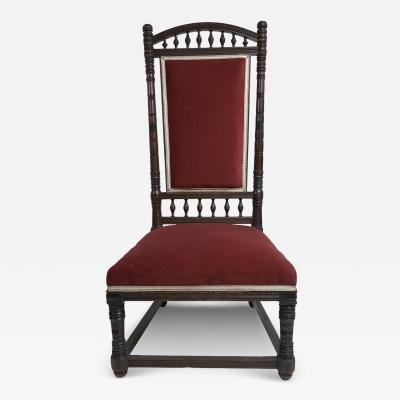 Thomas Edward Collcutt Thomas Edward Collcutt for Collinson Lock Aesthetic Movement high back chair 