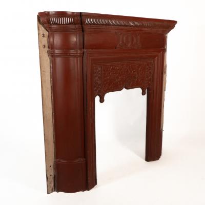 Thomas Elsley Rare Thomas Elsley Fireplace with Stylized Floral Details to the Centre