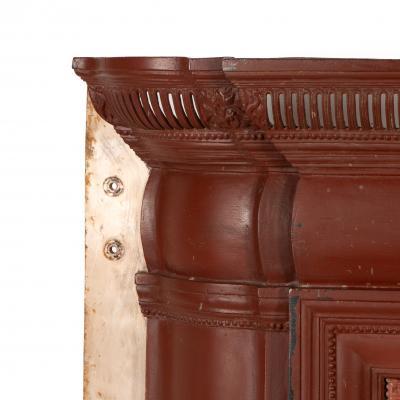 Thomas Elsley Rare Thomas Elsley Fireplace with Stylized Floral Details to the Centre