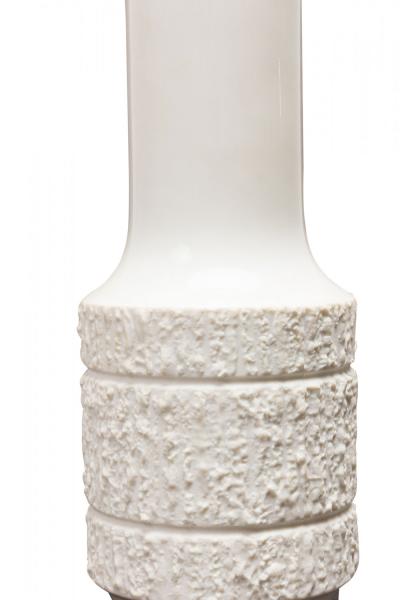Thomas Germany Mid Century White Textured Band Design Porcelain Vase