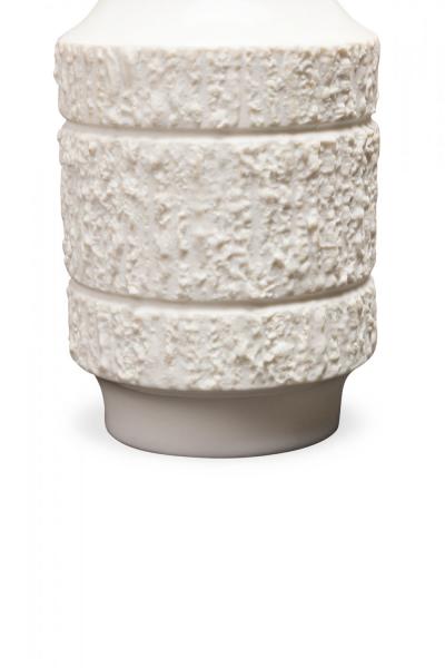 Thomas Germany Mid Century White Textured Band Design Porcelain Vase