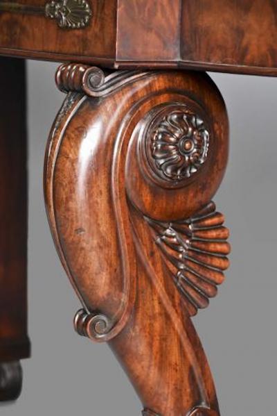 Thomas Hope A superb Regency mahogany pedestal sideboard with excellent patina