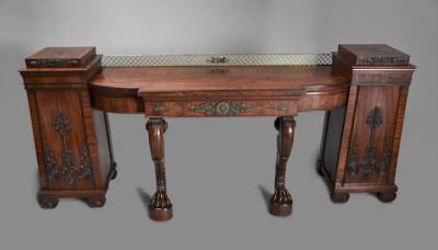 Thomas Hope A superb Regency mahogany pedestal sideboard with excellent patina