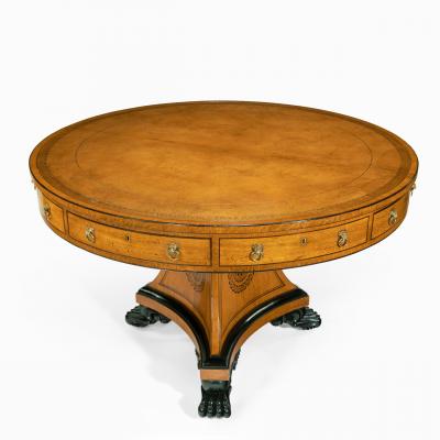 Thomas Hope An Important Regency Period Library Table Made After Designs by Thomas Hope