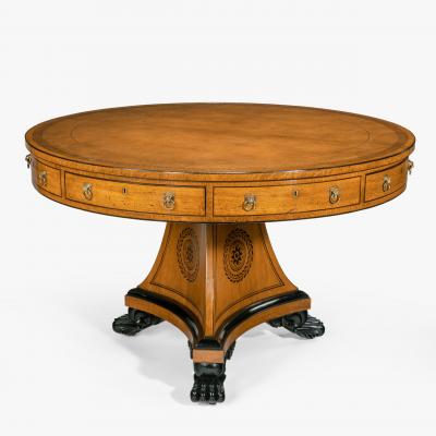 Thomas Hope An Important Regency Period Library Table Made After Designs by Thomas Hope