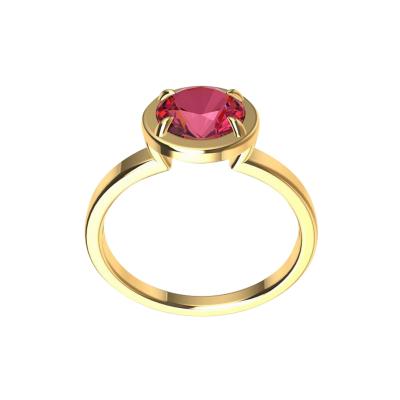 Thomas Kurilla 18 Karat Yellow Gold and Pink Sapphire Ring