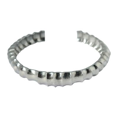Thomas Kurilla Platinum Vetebrae Concave Cuff Bracelet