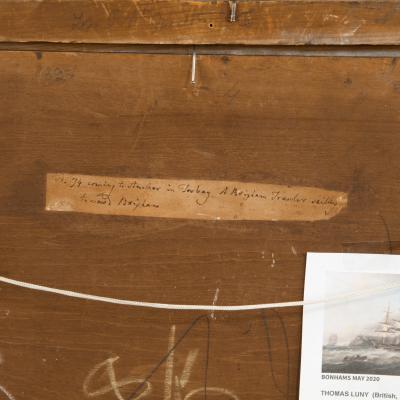 Thomas Luny HMS Bellerophon leaving Torbay with defeated Emperor Napoleon aboard