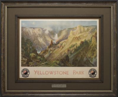 Thomas Moran Yellowstone Park Northern Pacific Railroad Poster after Thomas Moran 1924