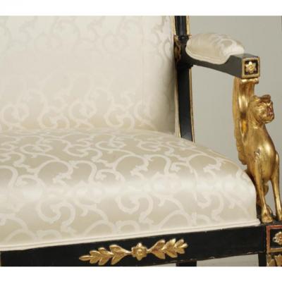 Thomas Morgan Egyptian Revival Giltwood Canap Sofa Settee