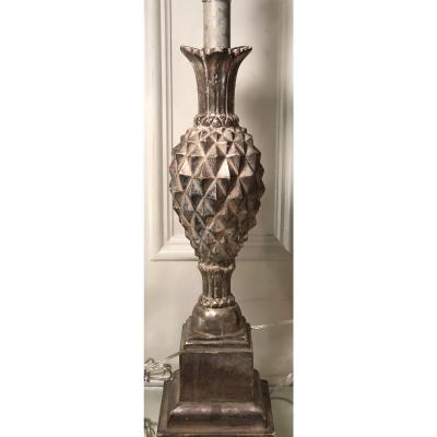 Thomas Morgan Regency Style White Gold Pineapple Lamp