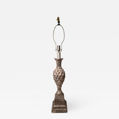 Thomas Morgan Regency Style White Gold Pineapple Lamp