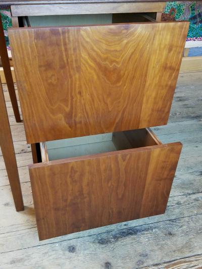 Thomas Moser Bowed Front Solid Cherry Desk With Suspended Drawers Maine Studio 1980s