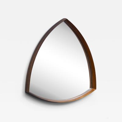 Thomas Poss Eferfolger Design Rosewood Triangular Wall Mirror Denmark