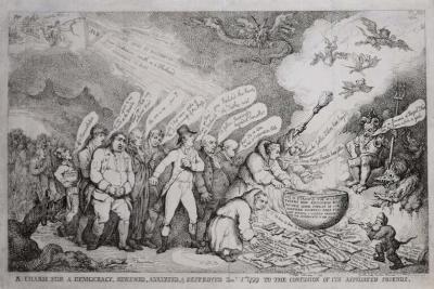 Thomas Rowlandson A CHARM FOR A DEMOCRACY REVIEWED ANALYSED DESTROYED JAN