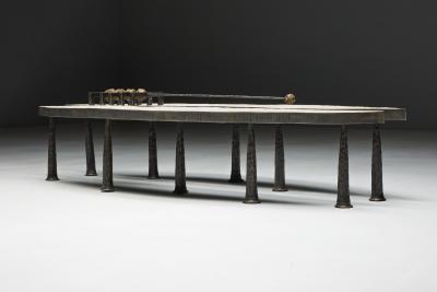 Thomas Serruys Thomas Serruys Steel and Stone Brutalist Coffee Table Belgium 2019