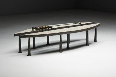 Thomas Serruys Thomas Serruys Steel and Stone Brutalist Coffee Table Belgium 2019