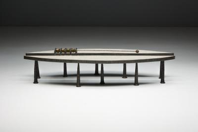 Thomas Serruys Thomas Serruys Steel and Stone Brutalist Coffee Table Belgium 2019