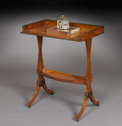 Thomas Sheraton 18th Century George 111 Period Satinwood Sidetable Tricoteuse