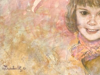 Thornton Utz Girl with Scarf