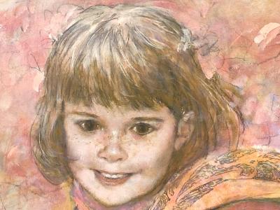 Thornton Utz Girl with Scarf