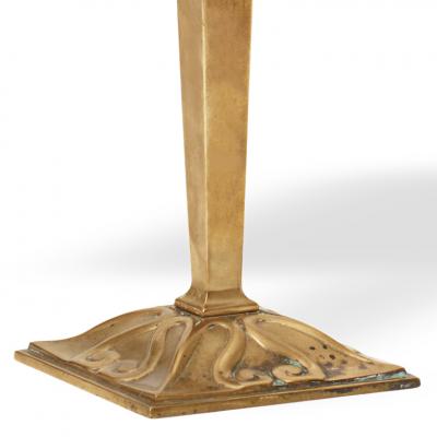 Thorvald Bindesb ll Art Nouveau Torch Lamp in Brass by Thorvald Bindesboll