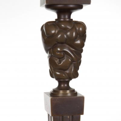 Thorvald Bindesb ll Art Nouveau Torch Lamp in Bronze by Thorvald Bindesboll