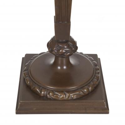 Thorvald Bindesb ll Art Nouveau Torch Lamp in Bronze by Thorvald Bindesboll