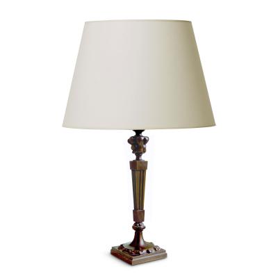 Thorvald Bindesb ll Art Nouveau Torch Lamp in Bronze by Thorvald Bindesboll