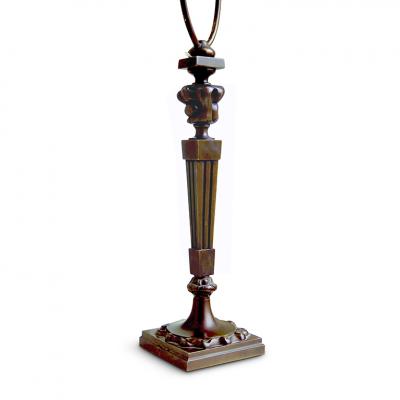 Thorvald Bindesb ll Art Nouveau Torch Lamp in Bronze by Thorvald Bindesboll