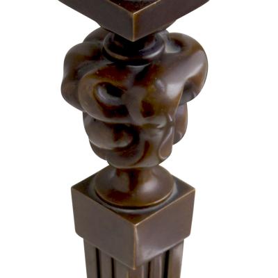 Thorvald Bindesb ll Art Nouveau Torch Lamp in Bronze by Thorvald Bindesboll