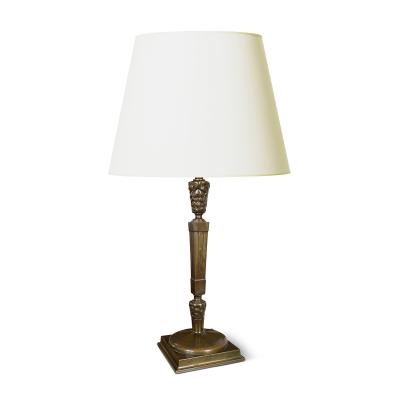 Thorvald Bindesb ll Pair of Torch Table Lamps in Bronze by Thorvald Bindesb ll