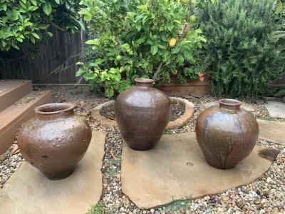 Three Antique Japanese Storage Jars