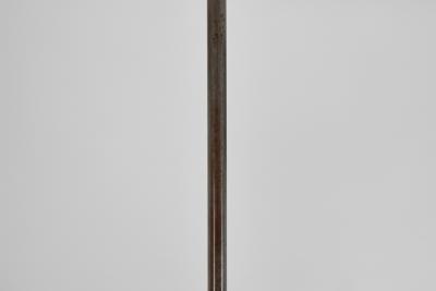 Three Arm Metal and Opal Glass Chandelier with Stepped Shade Europe 1930s