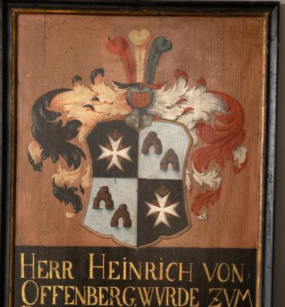 Three Commemorative German Armorial Paintings On Board